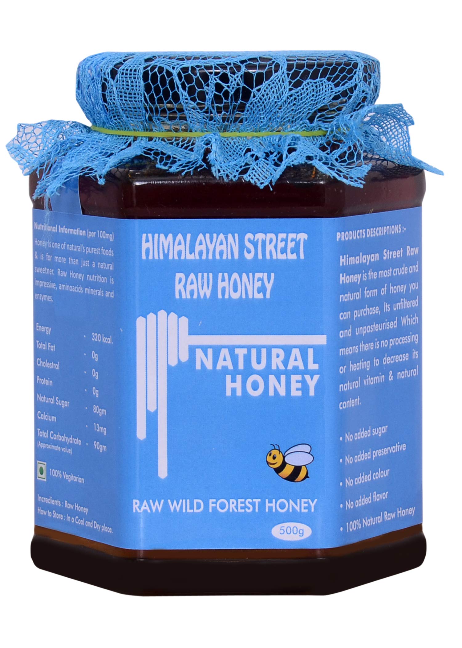 Himalayan Street Raw Honey Unprocessed Raw Wild Forest Honey 100% Natural Honey 500 gm x 2 Pack