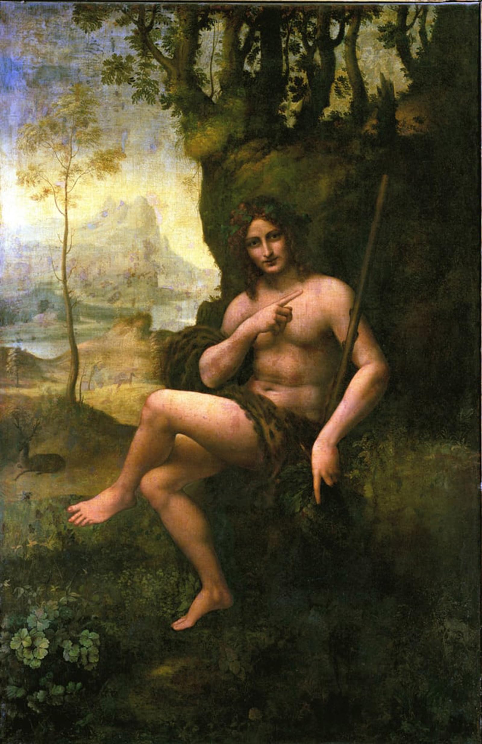 ARTXLXXBN Famous Painting Art Wall Decor Abstract Art Picture Bacchus by Leonardo Da Vinci Animal Pictures for Home Decor 60x90cm