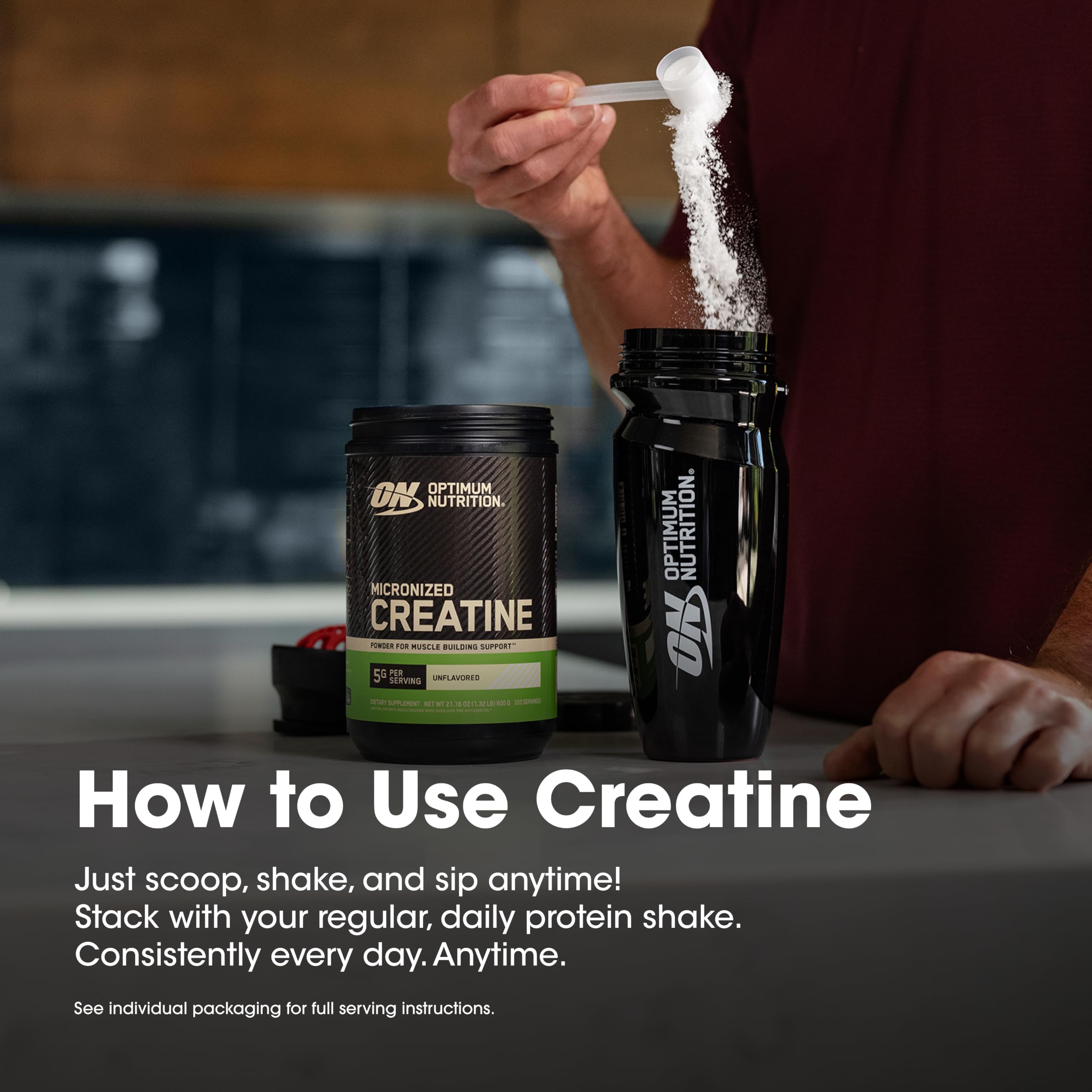 Optimum Nutrition Creatine Monohydrate Powder, Unflavored, 240 Servings — Amazon image 7