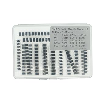 20Valuesx10PCS=200PCS SMA Schottky Rectifie Diode Assorted Kit M1 M4 M7 SS14 SS24 RS1M SS34 SS36 SS26 RS2M SS110 SS220 SS210 SS310 SS510 SS16 ES1J ES1D ES1M