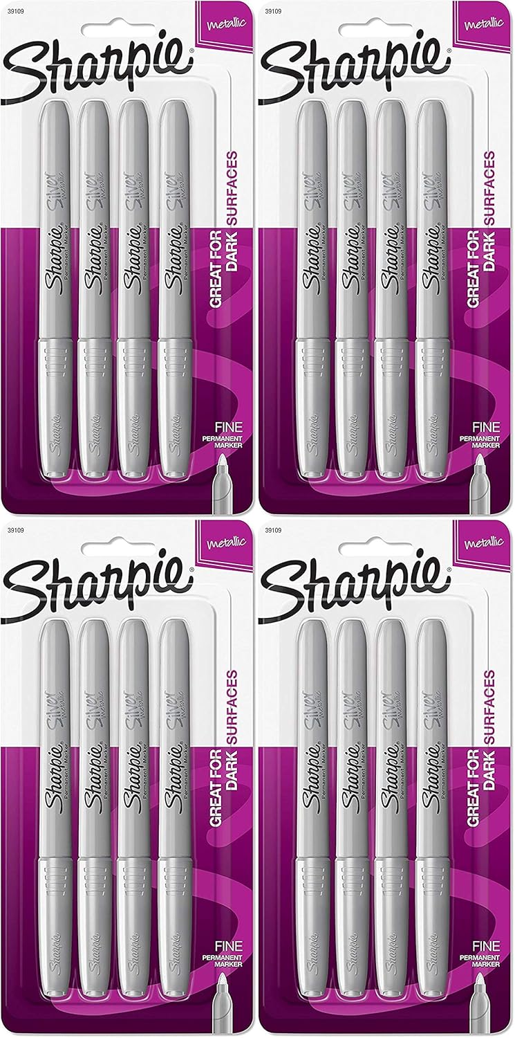 Sharpie 39109PP Metallic Permanent Markers, Fine Point