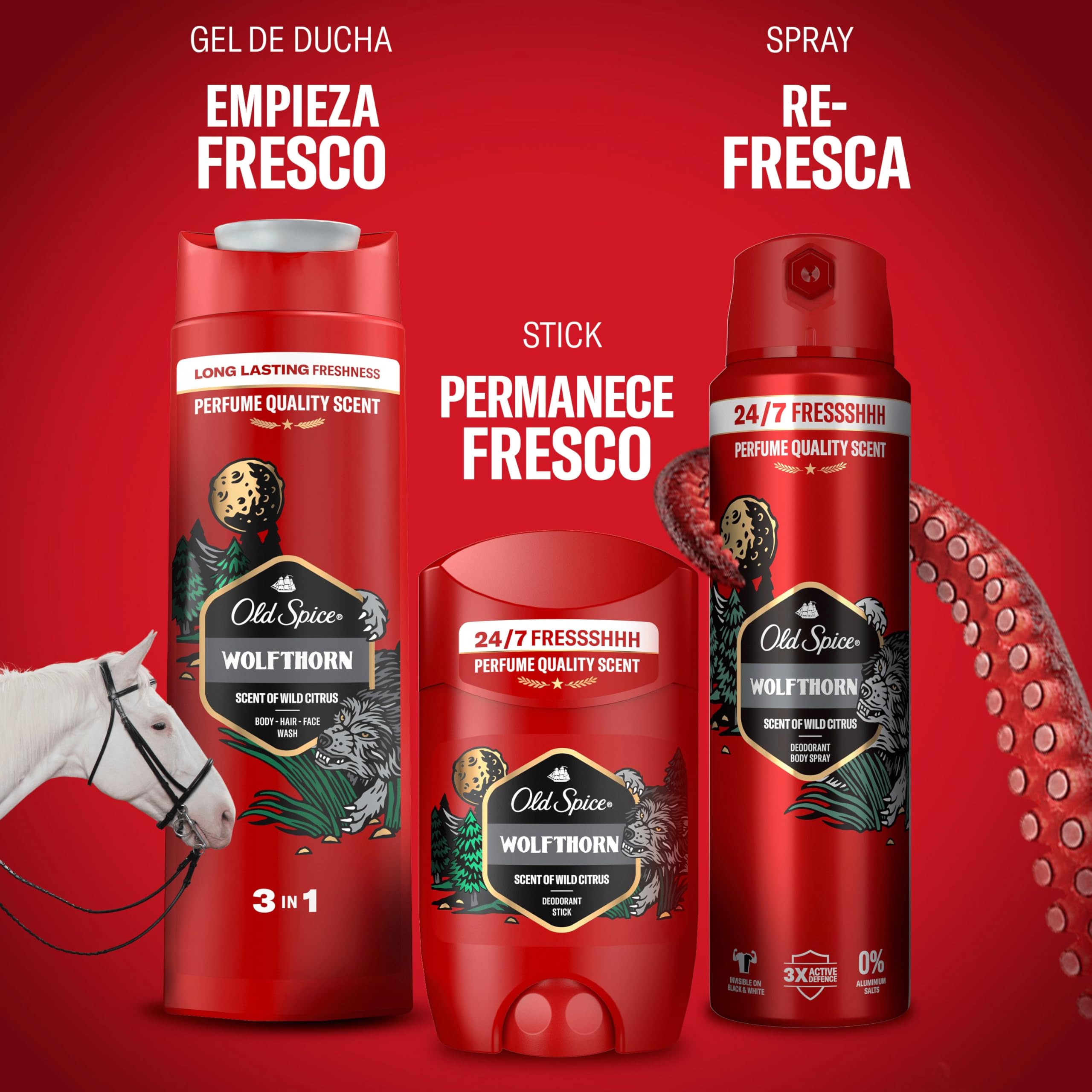 Old Spice Wolfthorn Desodorante En Barra Para Hombres 4x50 ml, Fresco 24 Horas, Todos Los Días Con Uso Diario, Perfume Duradero, Fragancia Excepcional, Protección Contra El Mal Olor — view 4