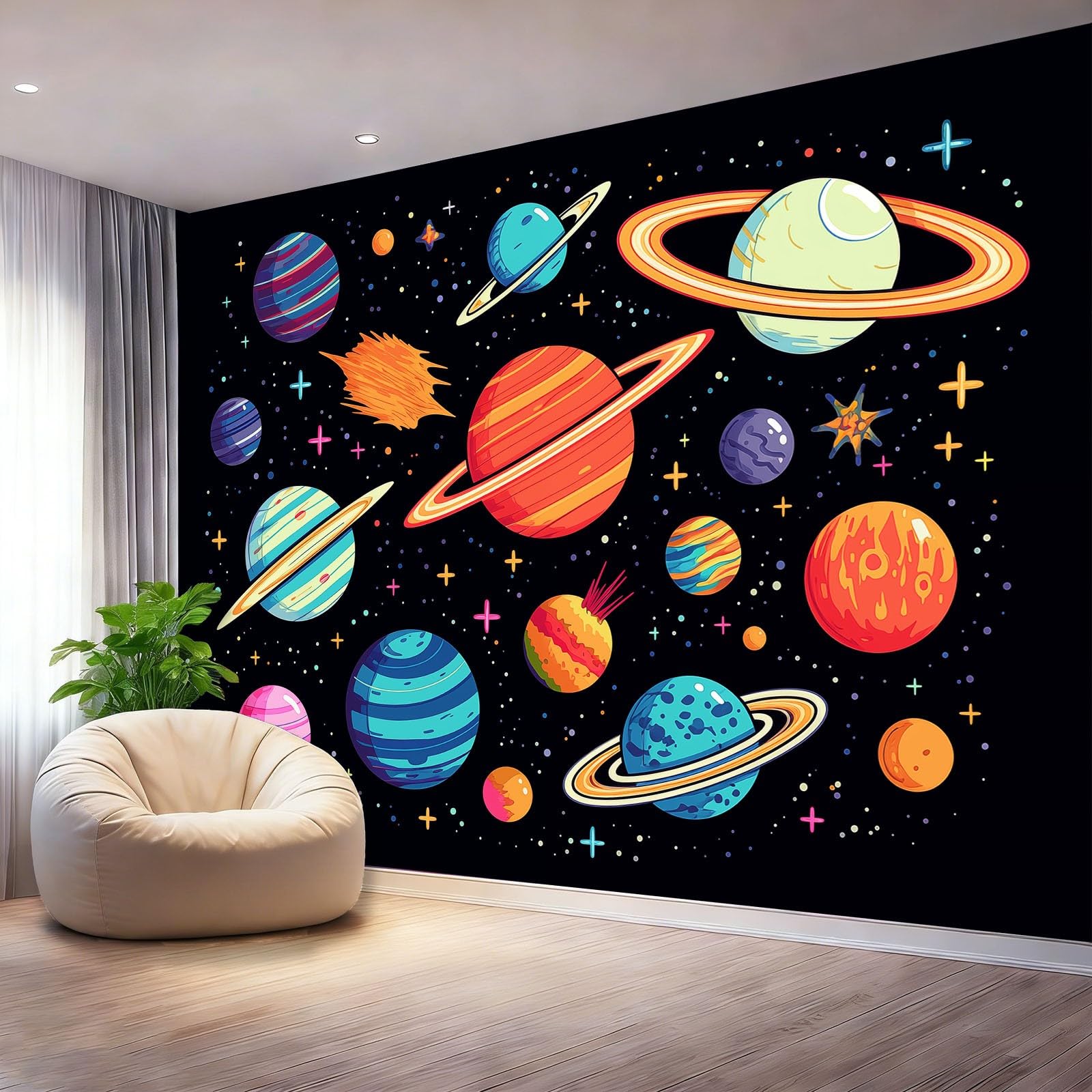 Fototapeta kreskówka gwiazdy ścienne mural sztuka kalkomania kolorowa tapeta plakat obraz do dekoracji wnętrz salon sypialnia kuchnia pokrycie ścian, 400 x 280 cm
