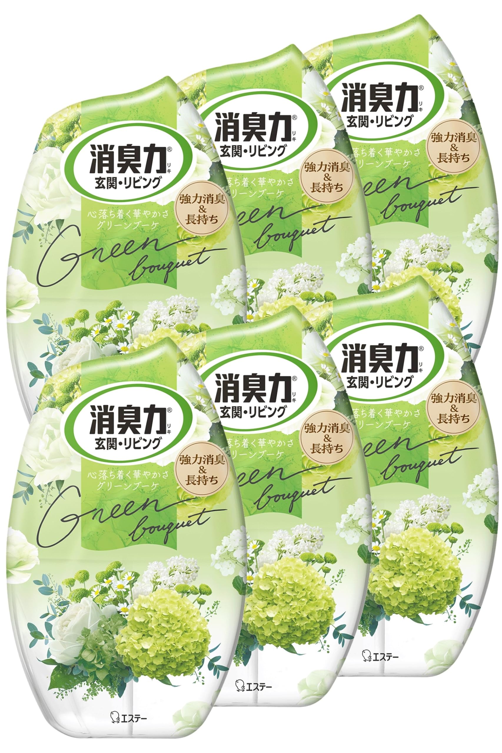 消臭力 [まとめ買い] 玄関 リビング 部屋用 置き型 グリーンブーケ 400mL×6個 お部屋の消臭力 部屋 寝室 消臭剤 消臭 芳香剤