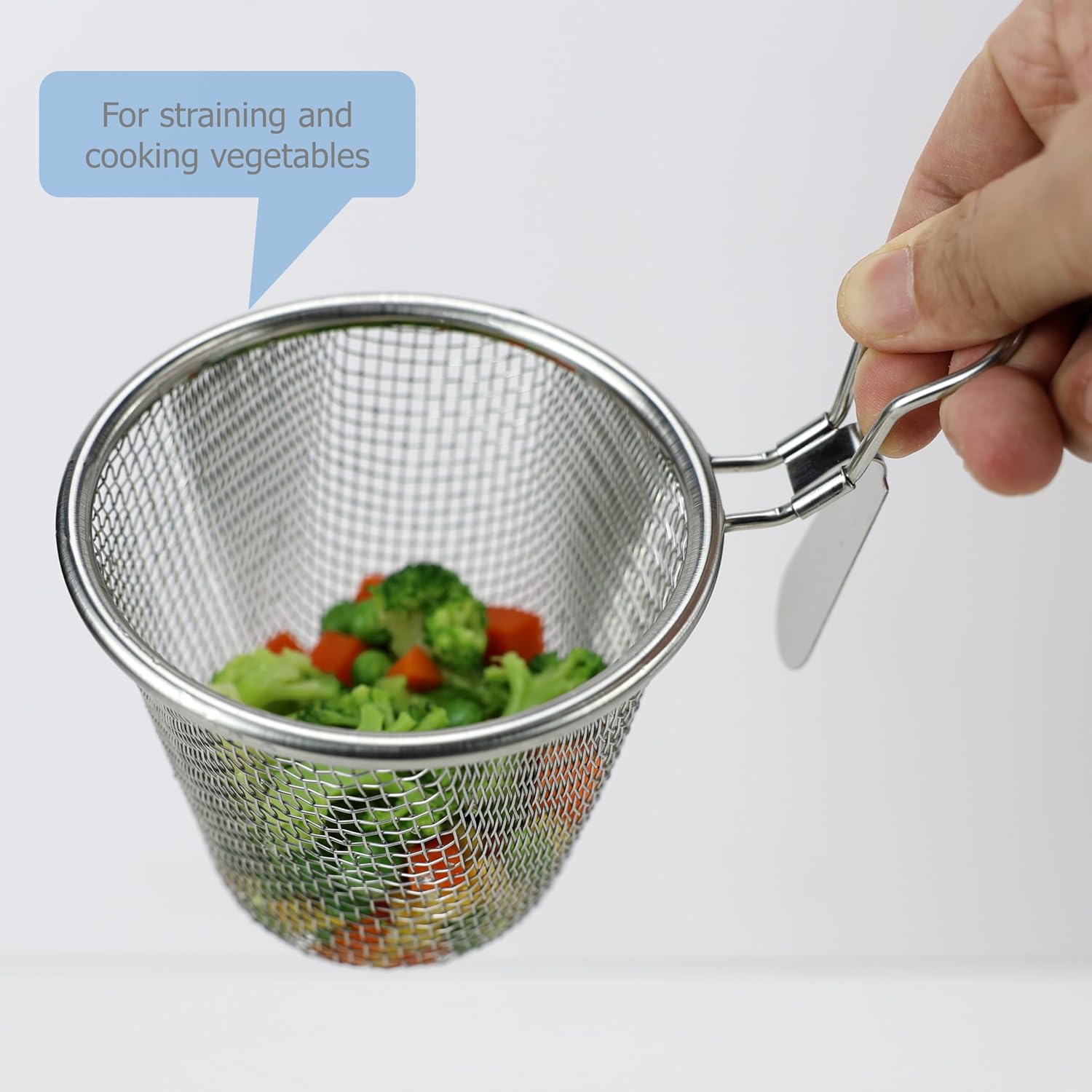 EIKS Stainless Steel Mesh Basket Hotpot Strainer, 2 Pack