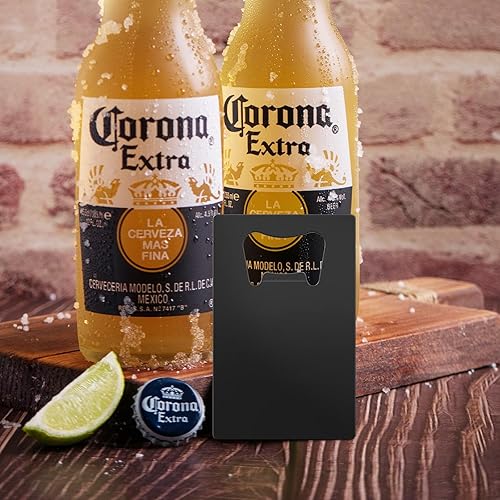 Miniatura 6 de Yugada 20 unidades de abrebotellas de tarjetas de crédito, a granel, de acero inoxidable, para tarjetas de cerveza, abrebotellas, abrebotellas,