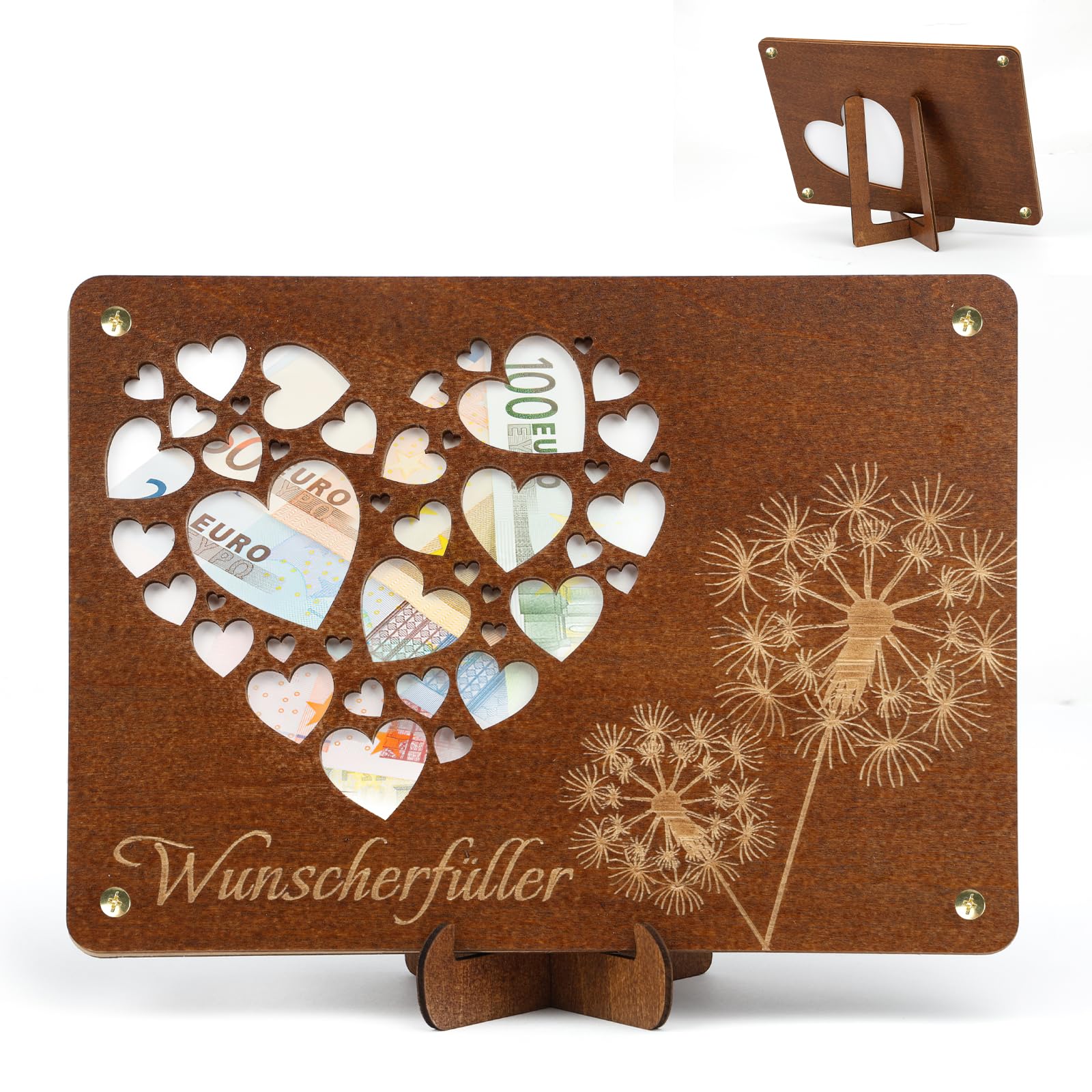 Geldgeschenk Aus Holz Mit Weihnachtsbaum-Motiv – Kreative Geschenkverpackung Für Geld & Gutscheine