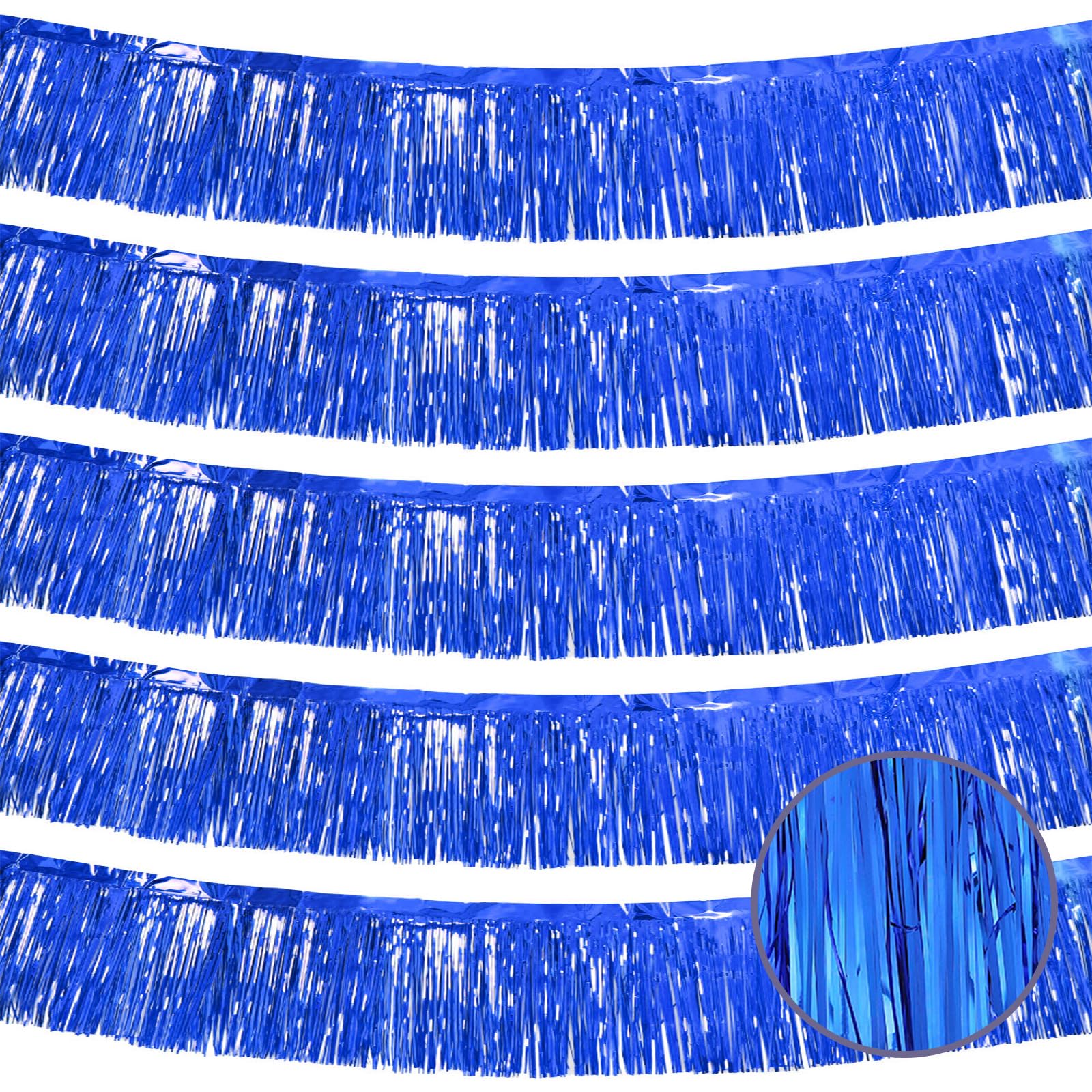 Guirlande à franges bleues pour couvrir vos murs ternes lors des fêtes