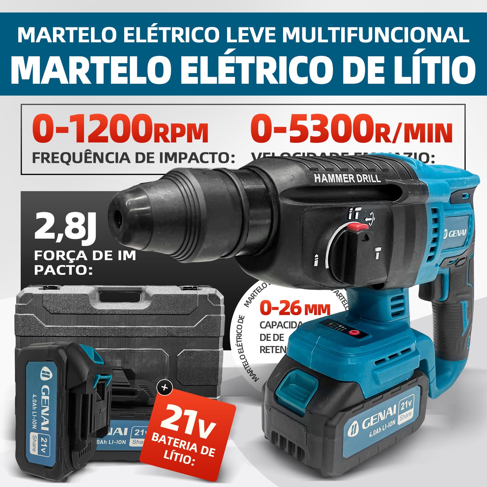 Parafusadeira Furadeira e Parafusadeira Chave de Impacto