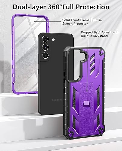 Miniatura 9 de SOiOS Funda protectora para Samsung Galaxy S22 protección de grado militar a prueba de caídas con soporte  Resistente a prueba de golpes TPU mate