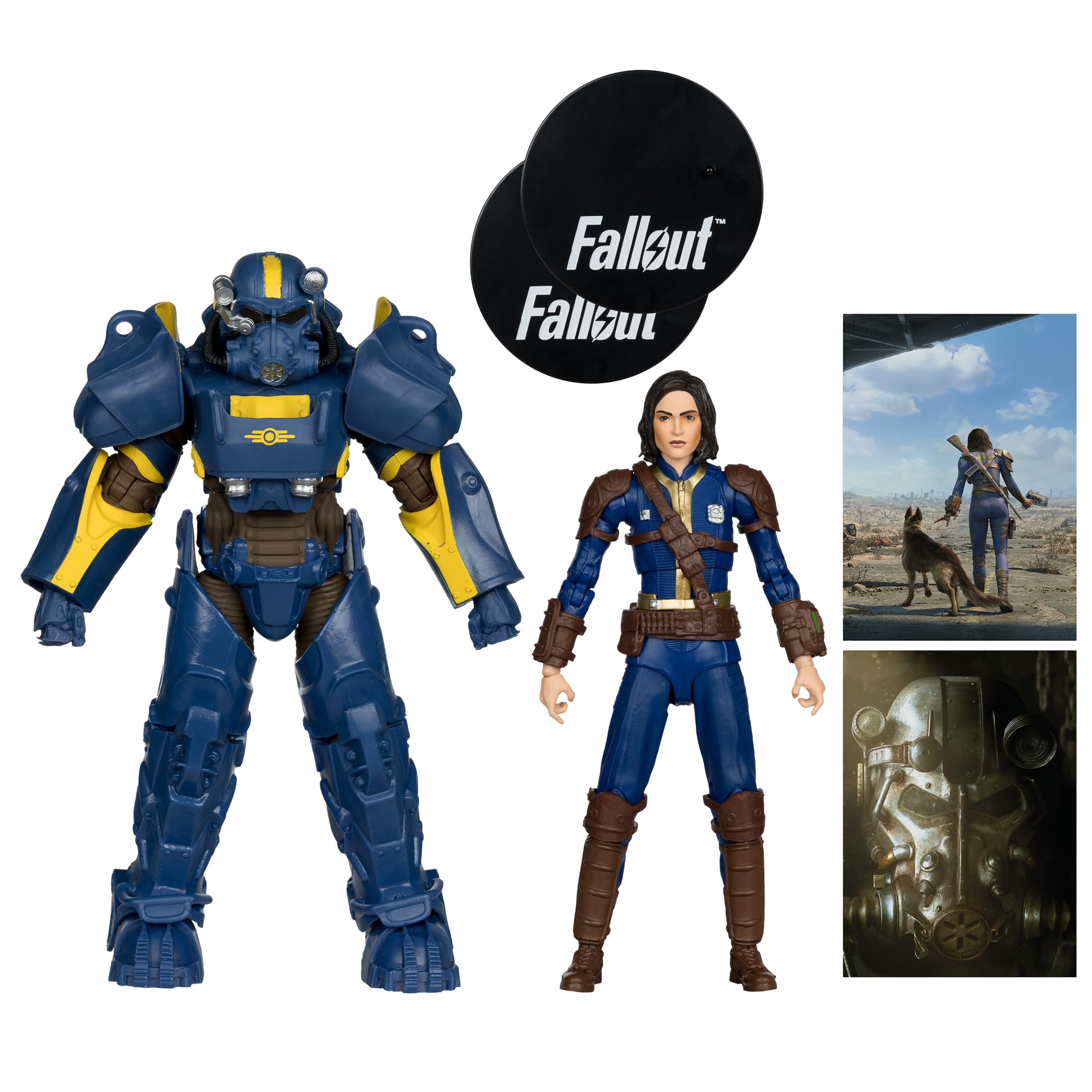 McFarlane Fallout 4 T-60 Vault Tec and Sole Survivor - Confezione da 2 giocattoli