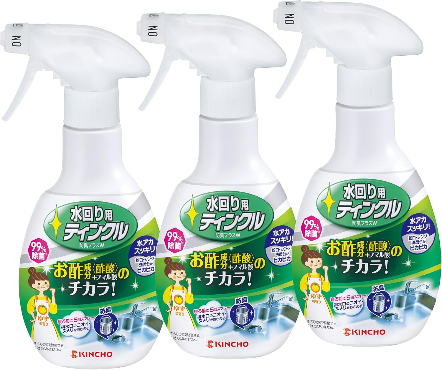 Amazon 水回り用ティンクル お酢のチカラ シンク 水垢落とし スプレー 300ml ティンクル キッチンクリーナー剤