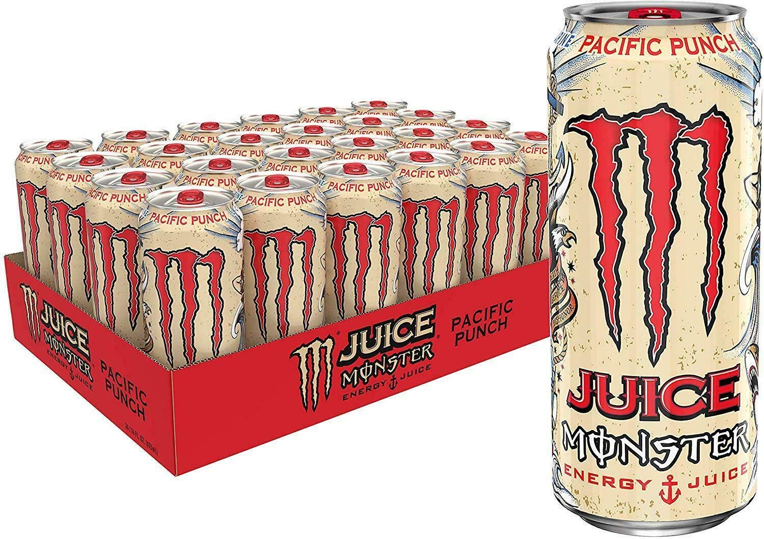 Monster Energy Drinks Pacific Punch Flavour Discounted Price 24 Cans