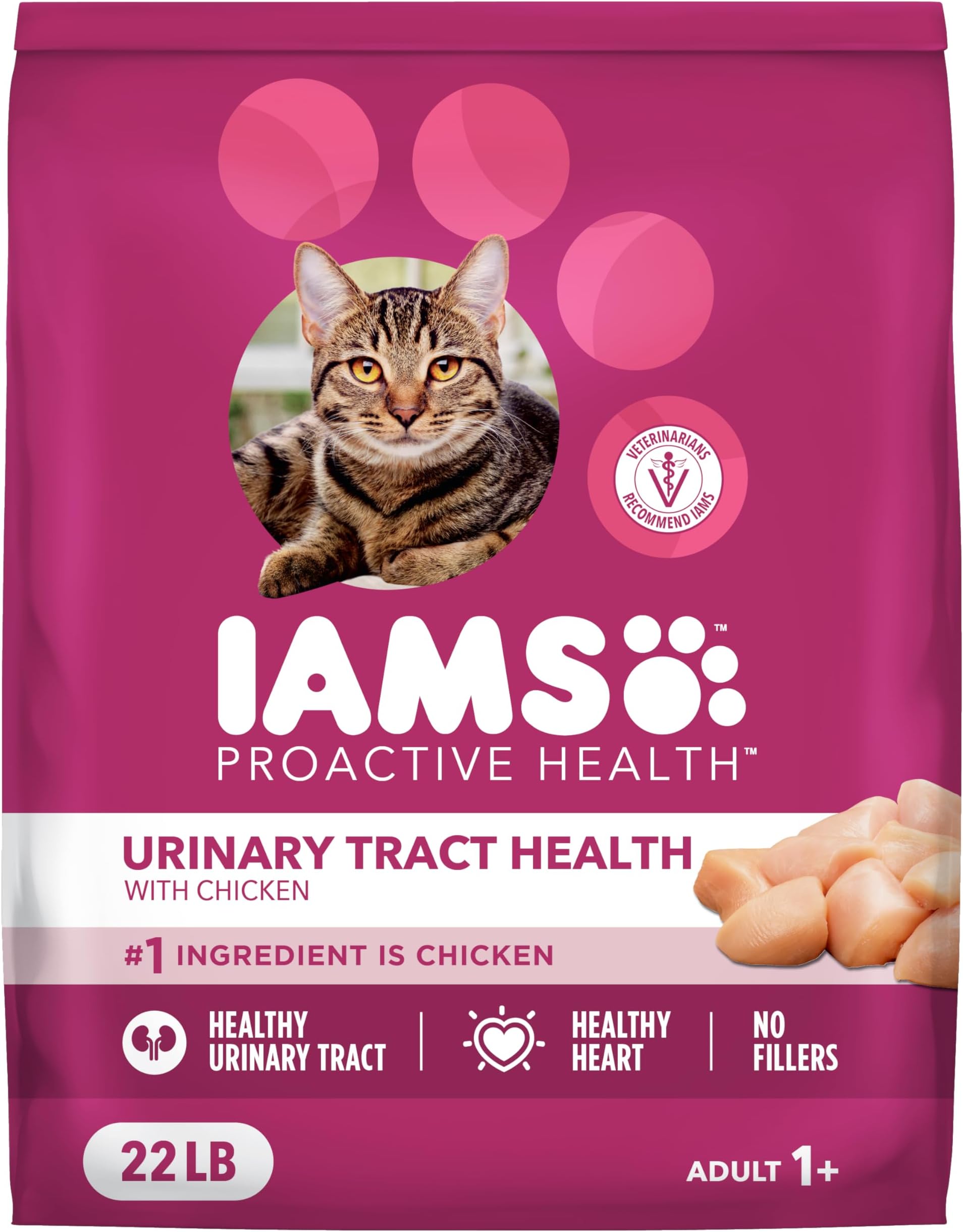 Proactive Health Dry Cat Food, Urinary Tract Health, Adult Cat Food Dry Recipe with Chicken, 22 lb. Bag