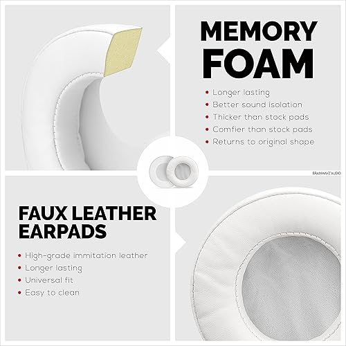 Miniatura 6 de Brainwavz repuesto de almohadilla redondas con espuma viscoelástica, para audífonos, para Sennheiser, AKG, HifiMan, ATH, Philips, Fostex, Sony.