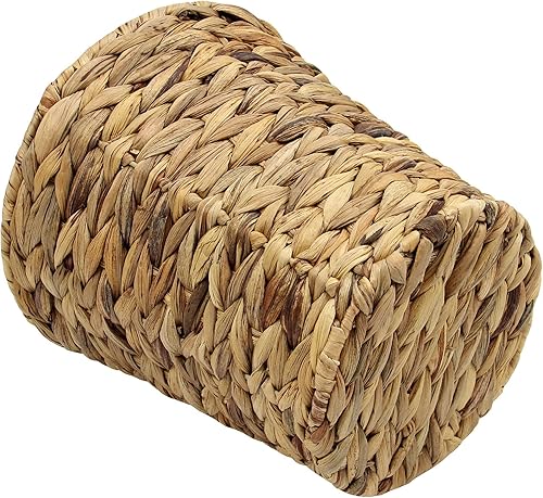 Miniatura 2 de Casaphoria Cestas de basura redondas de jacinto de agua para almacenamiento, jacinto tejido natural, cesta de basura duradera circular, cesta de