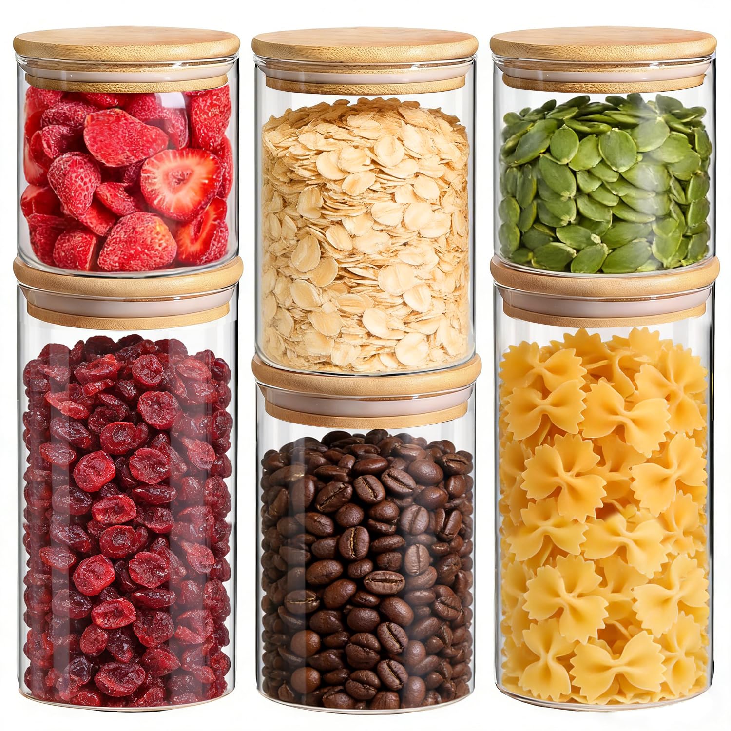ComSaf Glass Storage Containers with Lids Set