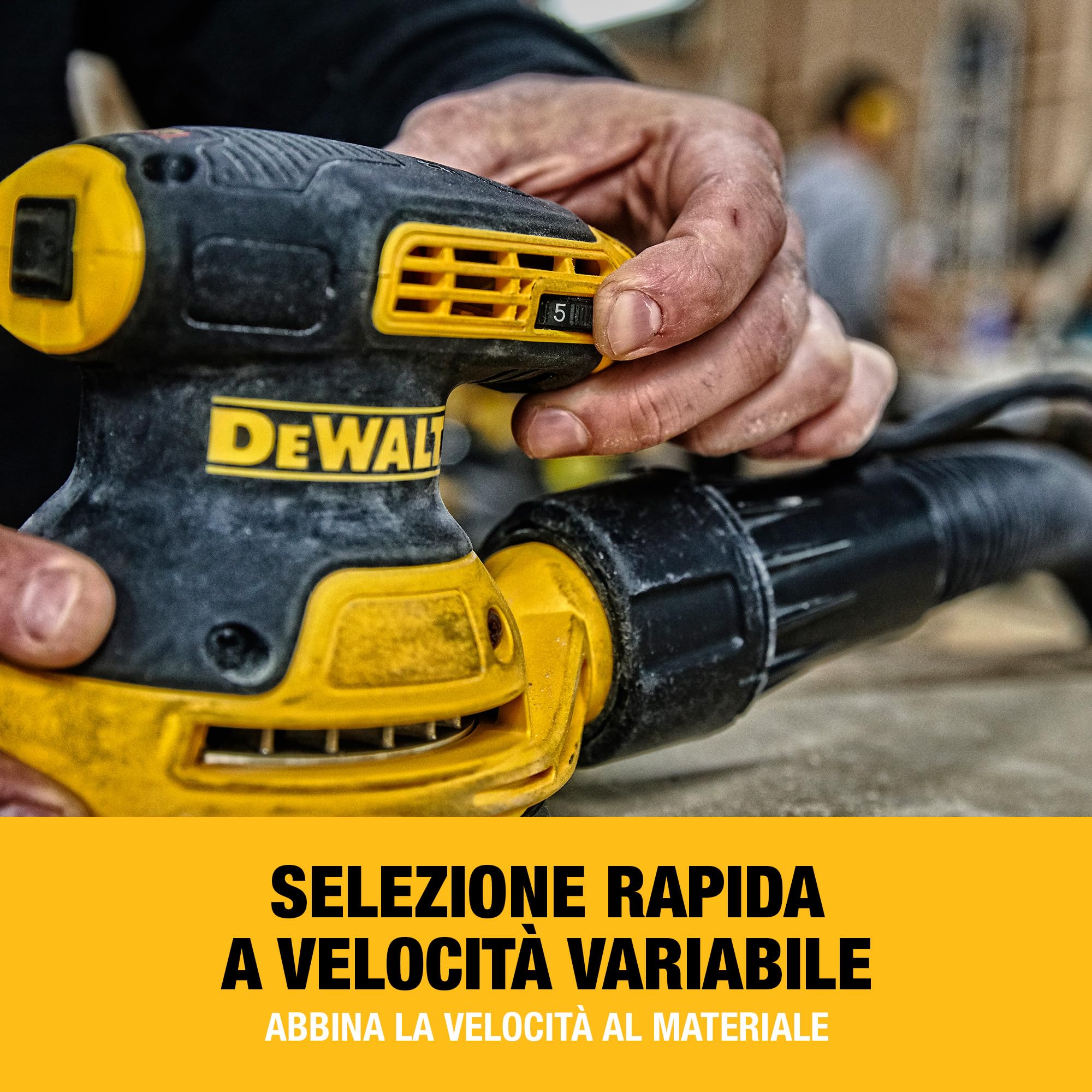 DEWALT Levigatrice rotorbitale 126 mm, DWE6423-QS