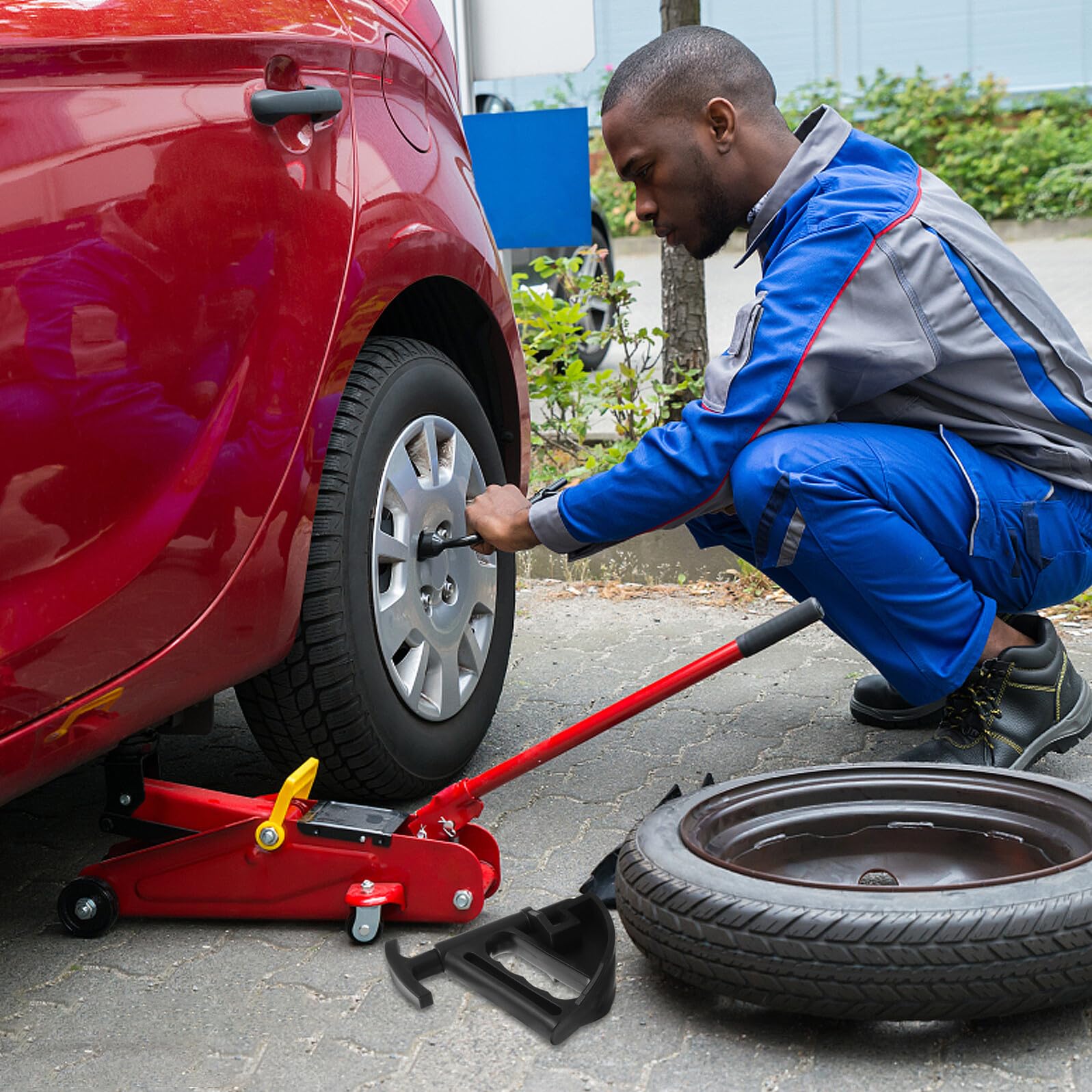 Strumento Smontagomme Manuale 2 Pezzi per Cambio Gomme Auto Portatile Resistente Impugnatura Ergonomica per Riparazione Pneumatici Officina Garage