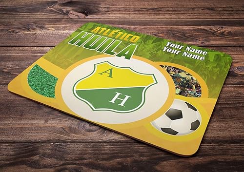 Azty Designs - Alfombrilla de ratón de goma personalizada con diseño de la Liga de Fútbol de Colombia