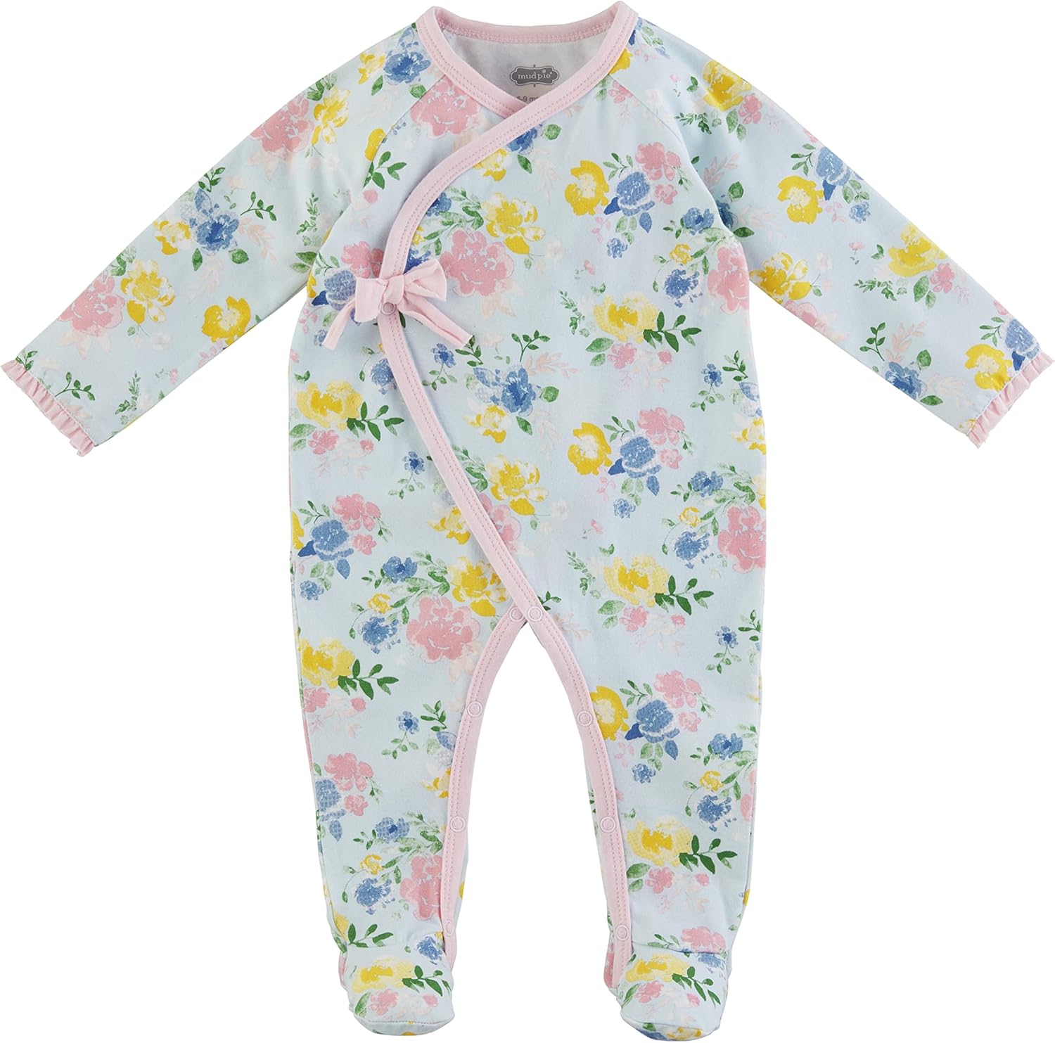 Mud Pie Baby Girls Floral Kimono Sleeper