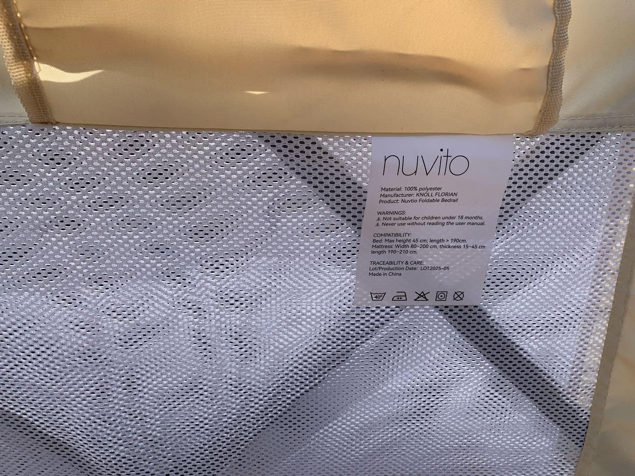 Rausfallschutz Bett Faltbar, 55x130 | Kompakt und Handlich, Für Reise, Übernachtungen, Hotels, Für Boxspringbett, Massivholzbett, Metallbett