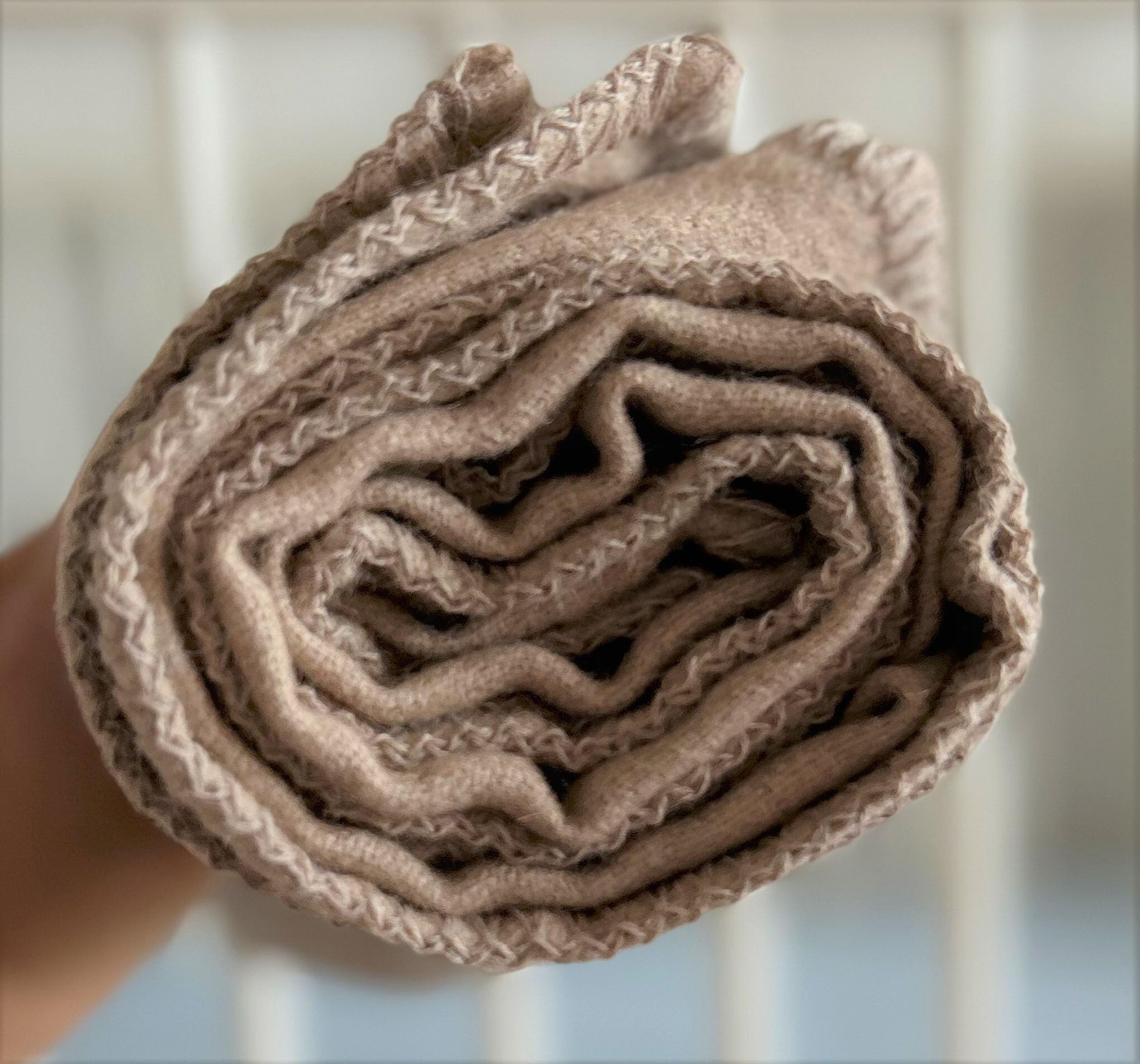 Generisch Coperta per neonati Royal 100% Baby Alpaca – Double Face Beige Tortora