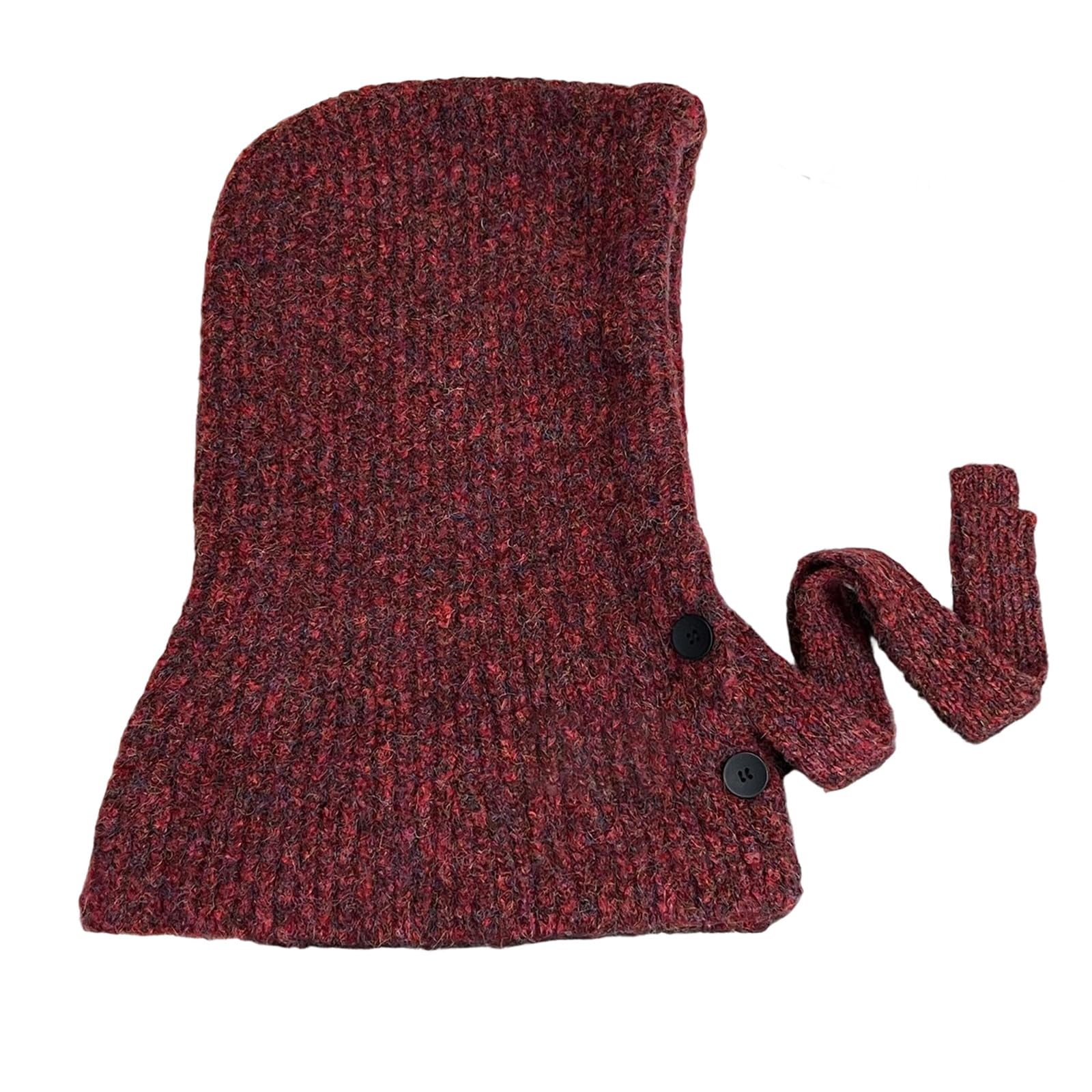 Gorro de invierno transpirable con capucha para el cuello, bufanda, gorro de mezcla de lana, para exteriores, equipo de aventura, senderismo, calentador
