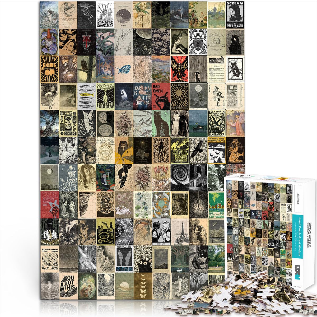 Impossible Affiche d'art rétro en mosaïque Puzzle 2000 pièces pour Adolescents 70x100cm Cadeaux pour Les Amis et la Famille Convient aux Personnes de Plus de 14 Ans