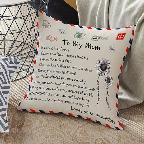 Miniatura 2 de Kenon Fundas de almohada personalizadas para mamá, funda de almohada cuadrada decorativa personalizada para mamá de hija, día de la madre, regalos