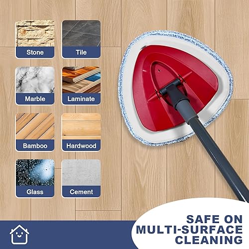 Vista 13 de Repuesto de cabezal de fregona, paquete de 3 repuestos de repuesto para trapeador giratorio compatible con el sistema O Cedar Easywring de 1 tanque