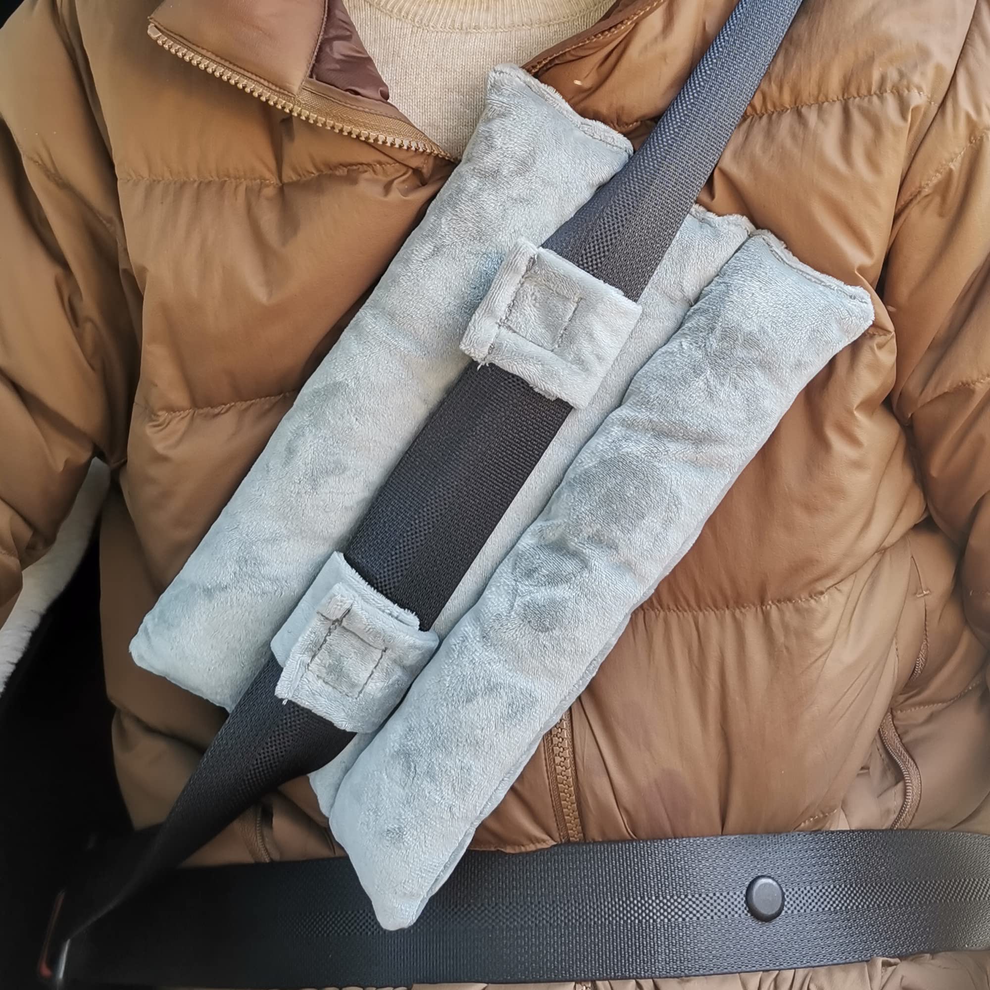 Mastectomy and Hysterectomy Pillow,Masectomy Surgery and Heart Post After Breast Surgery Recovery Gifts,Lumpectomy Cushion,C-Section Chemo Patients Polyester Fibre Port Seatbelt Pillows(Grey)