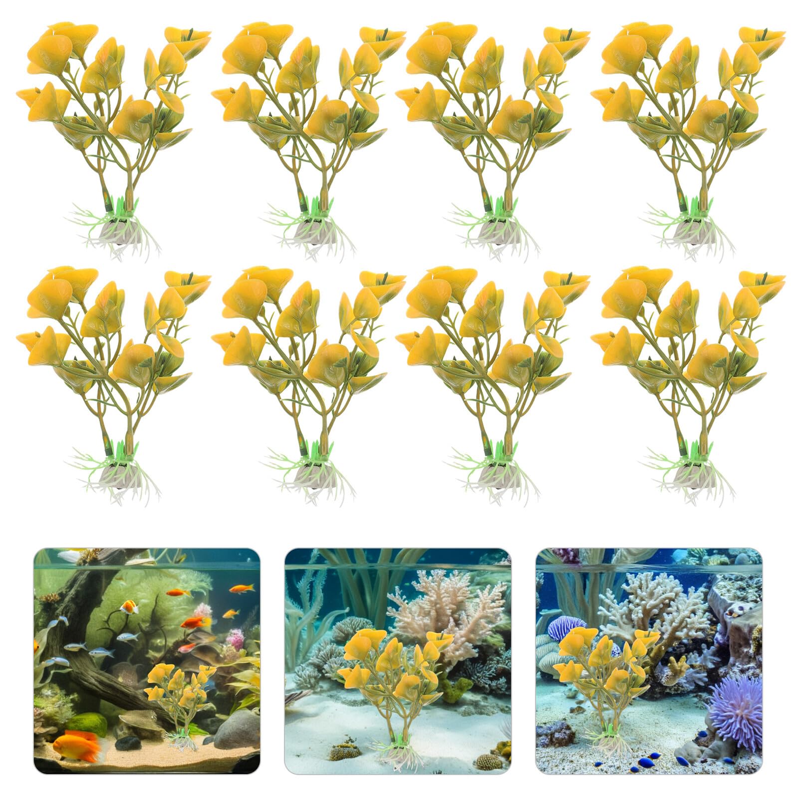 Mikikit 50 Piezas Accesorios De Peces Plantas De Simulación De Acuario Plantas Artificiales para Peceras Pecera De Simulación