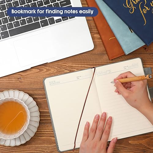 Miniatura 5 de Fulmoon 10 unidades de regalos de agradecimiento, cuaderno inspirador a granel A5 de cuero, diario de agradecimiento a los empleados, regalos