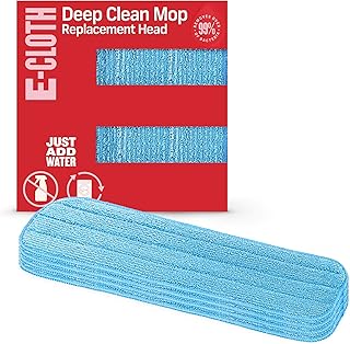 E-Cloth Deep Clean Mop Head, Microfiber Mop Head Replacement for Floor Cleaning, Great for Hardwood, Laminate, Tile and St...