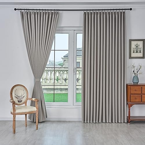 Miniatura 9 de Cniuyhi Cortina plisada total opaca para barras de pista para interiores y exteriores, cortina para oscurecer la habitación, con aislamiento térmico