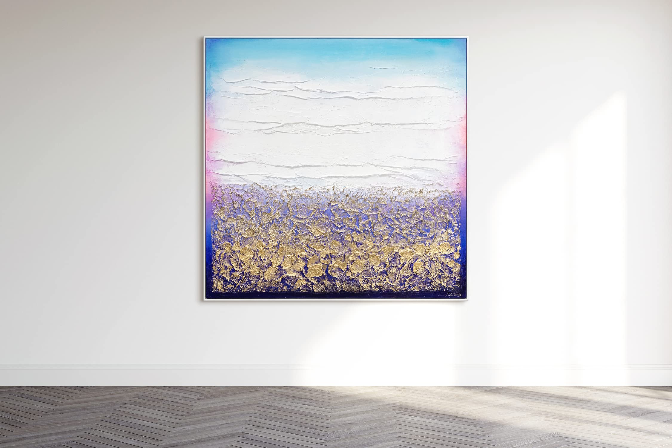 YS Pintura a mano «Brillantez del mar» | Cuadros pintados a mano abstractos Art Cuadros pintados a mano | Cuadro abstractos | Cuadros de lienzo