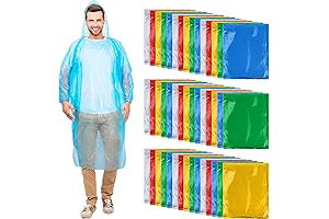 200 Pack Disposable Rain Ponchos for Adults