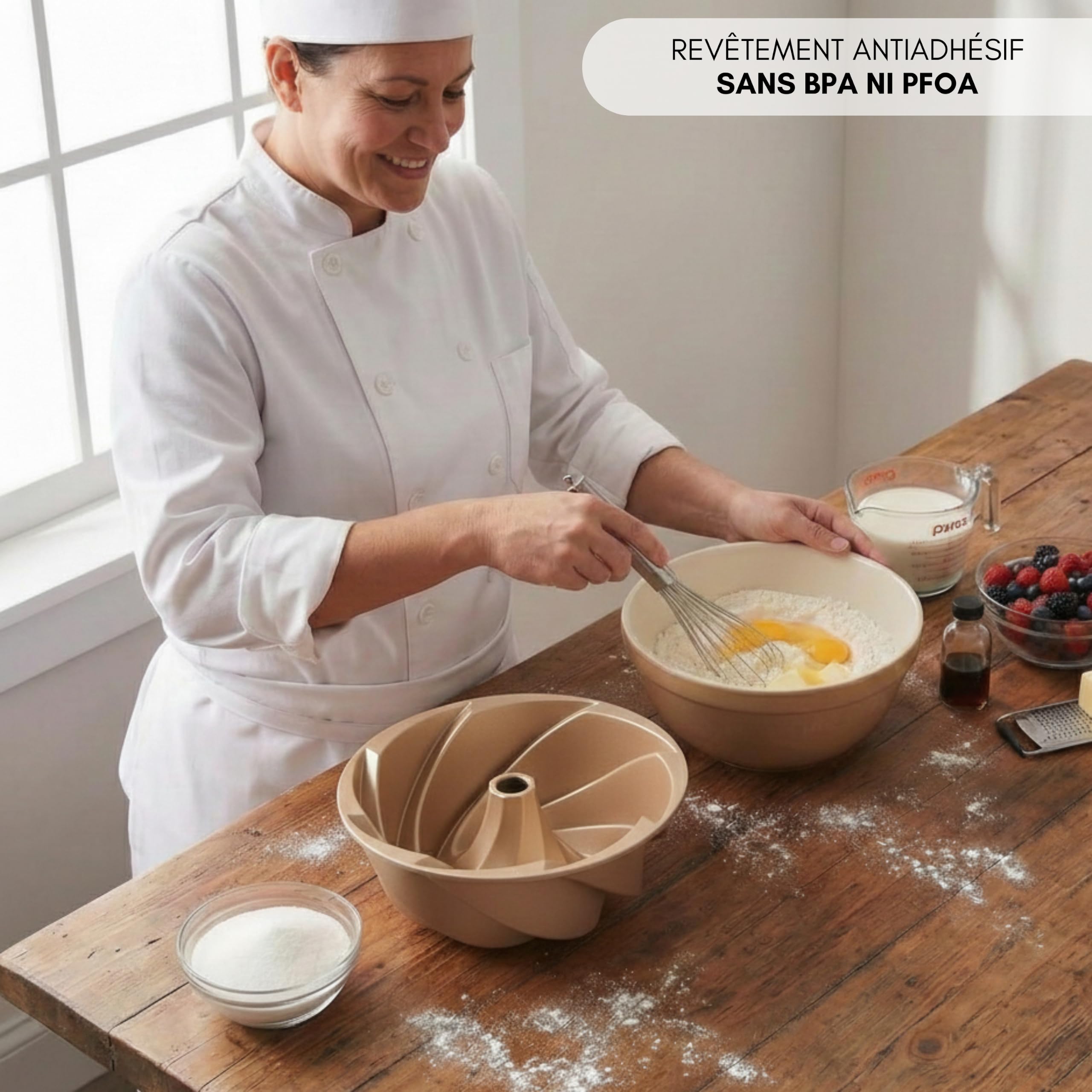 Erreke Moule à Gâteau avec Double Revêtement Antiadhésif, Spirale | Moule Kouglof. Moule Gateau. Moule à Tarte. Aluminium Moulé Résistant. Savarin Cuisson Uniforme. Pour Pâtisserie Maison