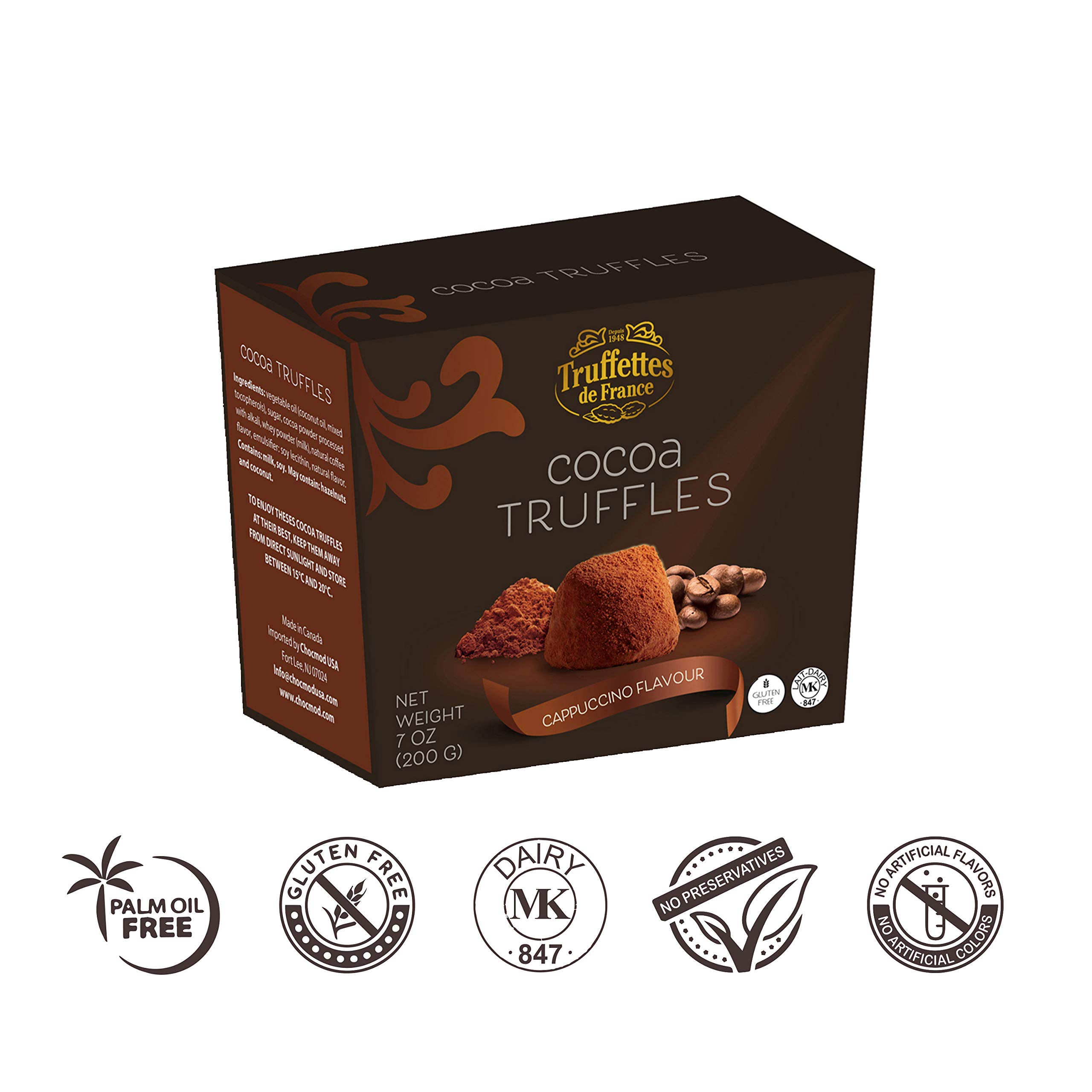 Truffettes de France Chocolate Truffles Cappuccino French Cocoa