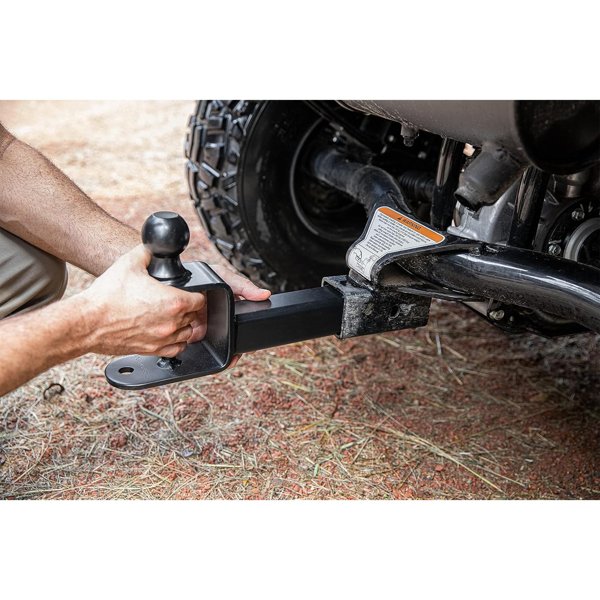 Black Boar, Multi-attacco per UTV e ATV, con sfera di traino da 5,7 cm, codolo di 3 cm, codolo (L) da 15 cm, supporta fino a 907 kg, da utilizzare con rimorchi, cinghie di traino e altri accessori per