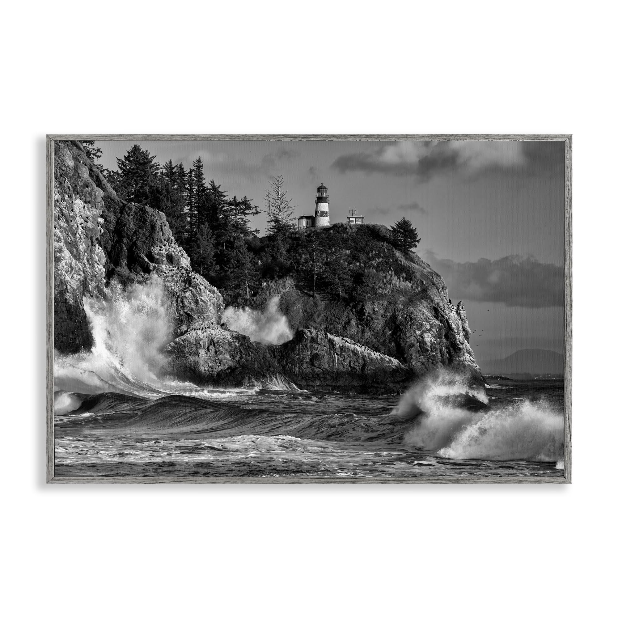 Stupell Industries Farmhouse Gray (Textured) 'Rising Tide At Cape'| Framed Giclee Art