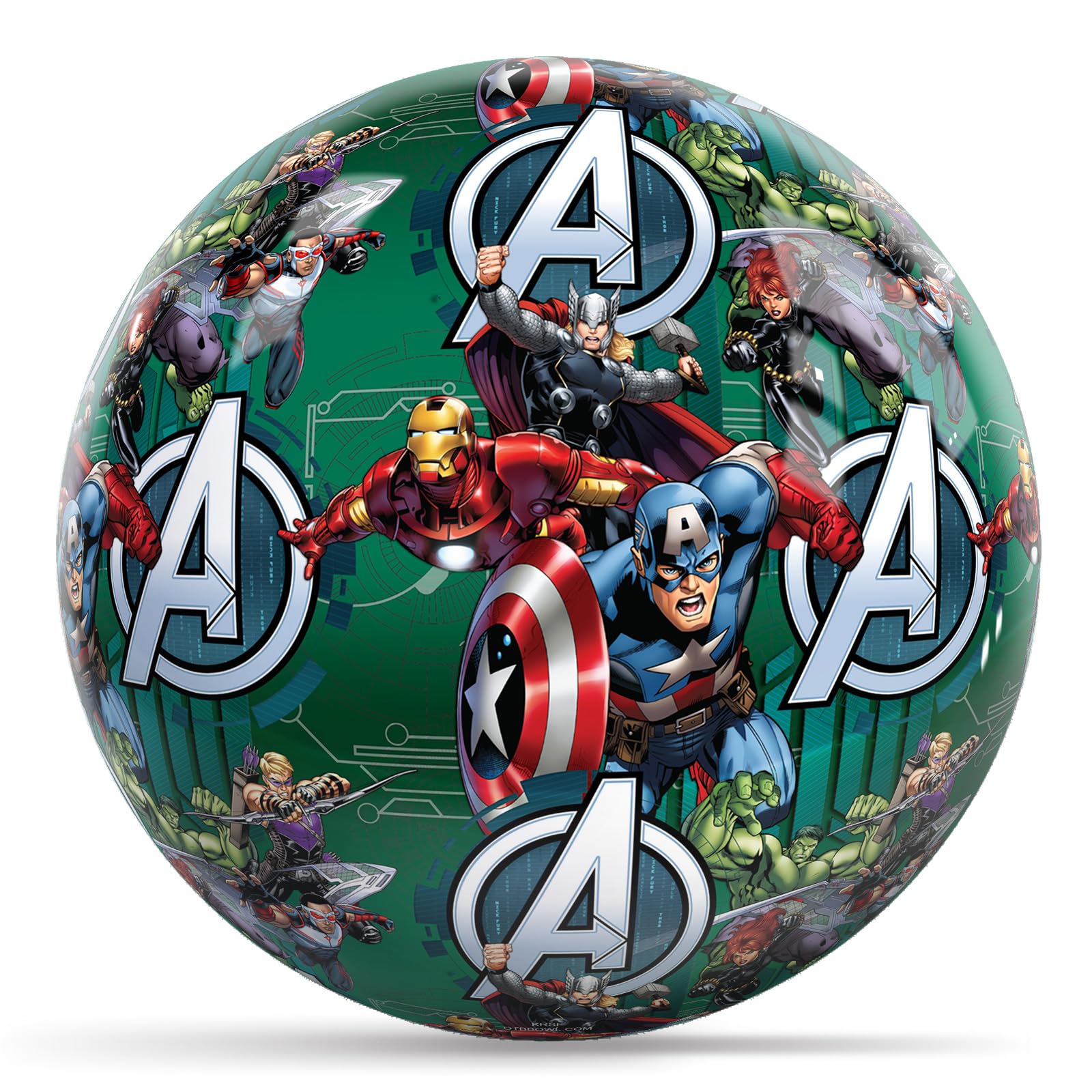 KR Strikeforce Marvel - Avengers - Characters Pattern 16lb Bowling Ball