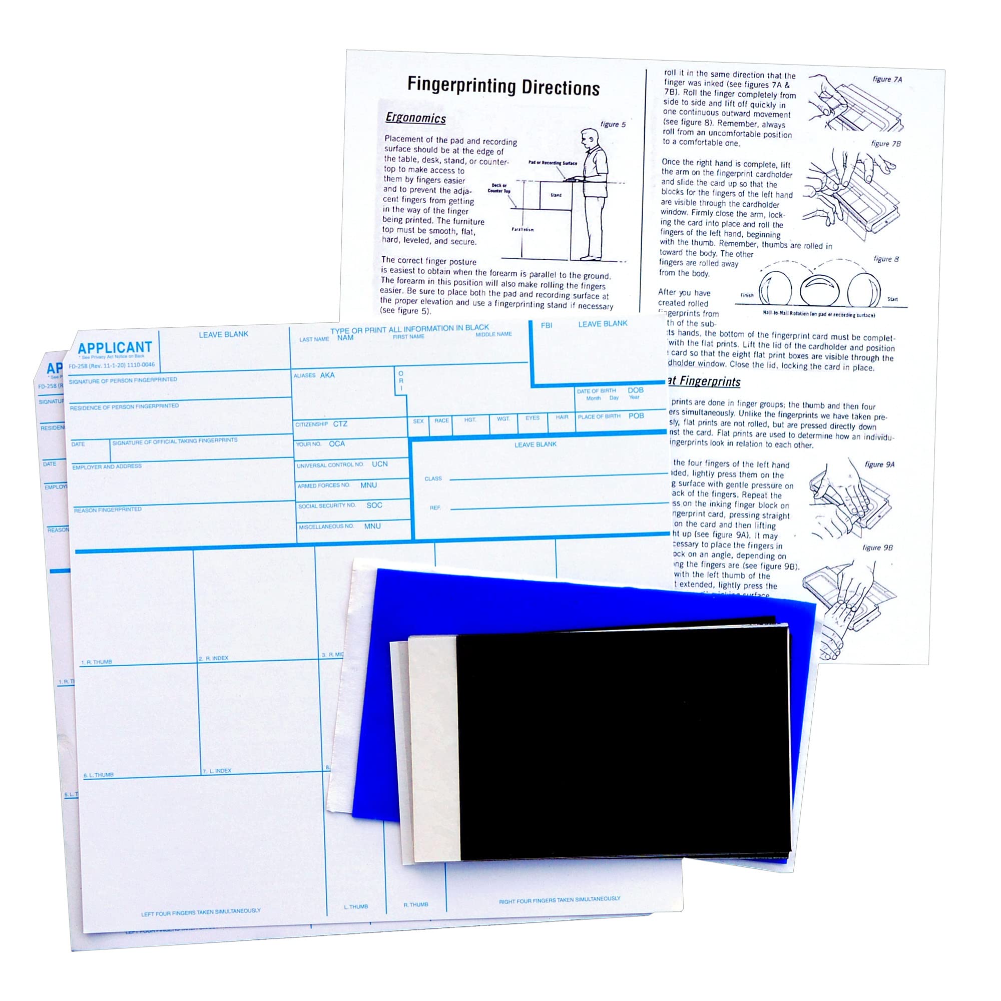 FD-258 Fingerprint Kit (Full) + Free Shipping
