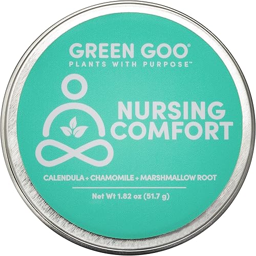 Green Goo - Salve de lactancia natural para amamantar pezones agrietados y doloridos lata grande de 182 onzas