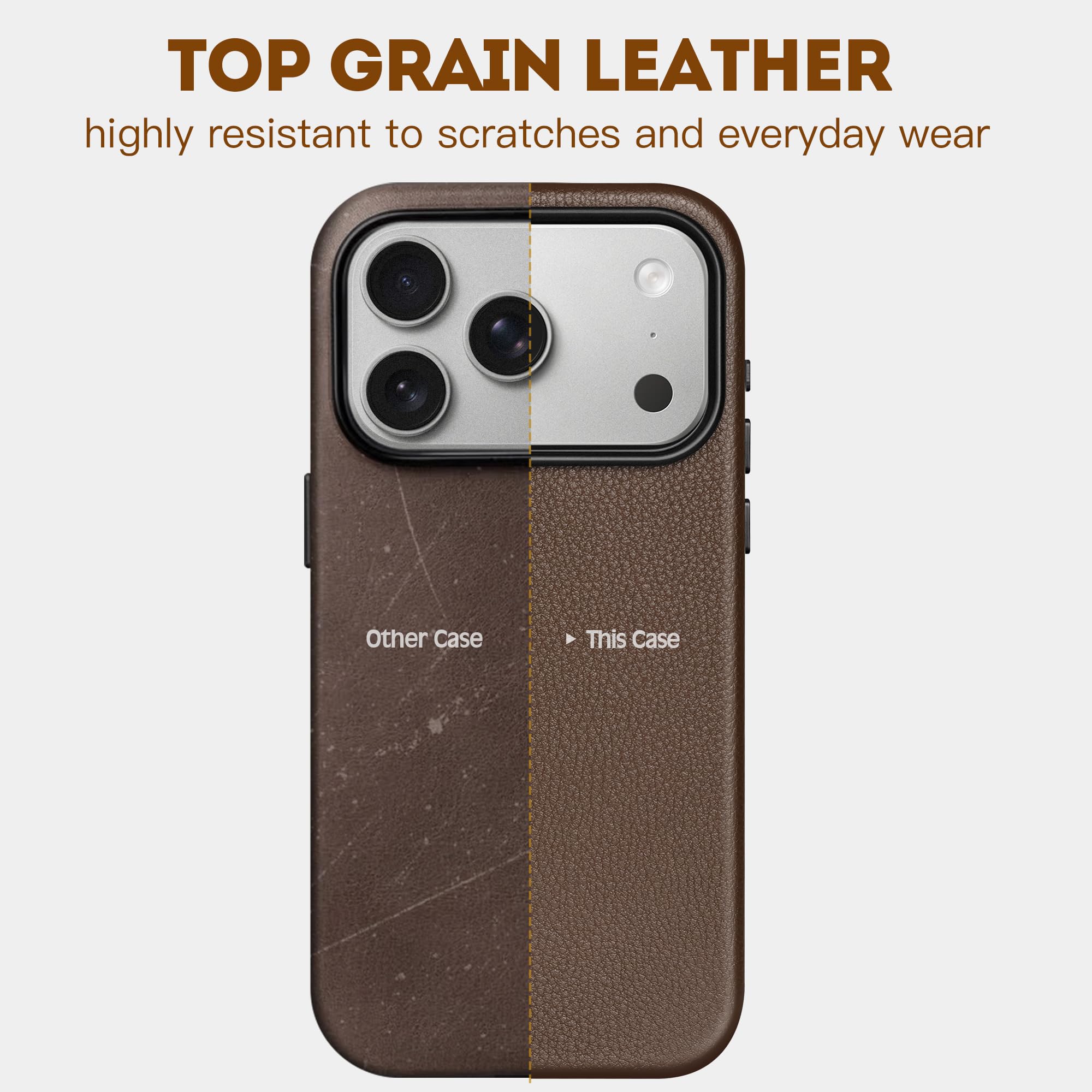 Amazon.co.jp: Kingflag iPhone 17 Pro 用 本革レザーケース 高級荔枝