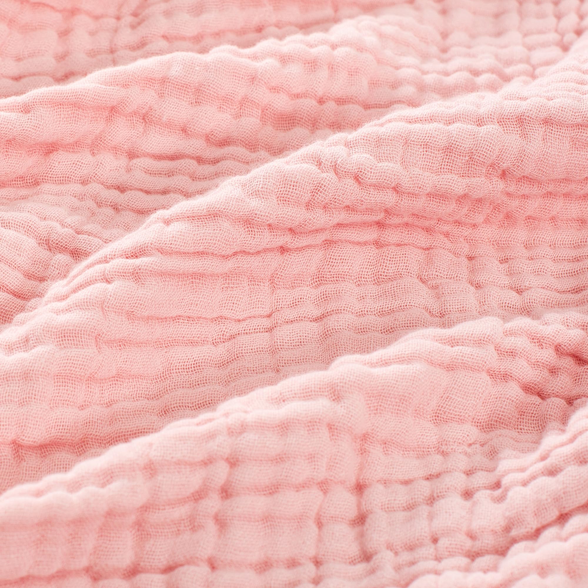 Carriediosa - Coperta in 100% mussola di cotone, 167,6 x 228,6 cm, per letto singolo XL, coperta estiva a 4 strati, morbida, leggera e traspirante, per adulti, per tutte le stagioni, rosa antico