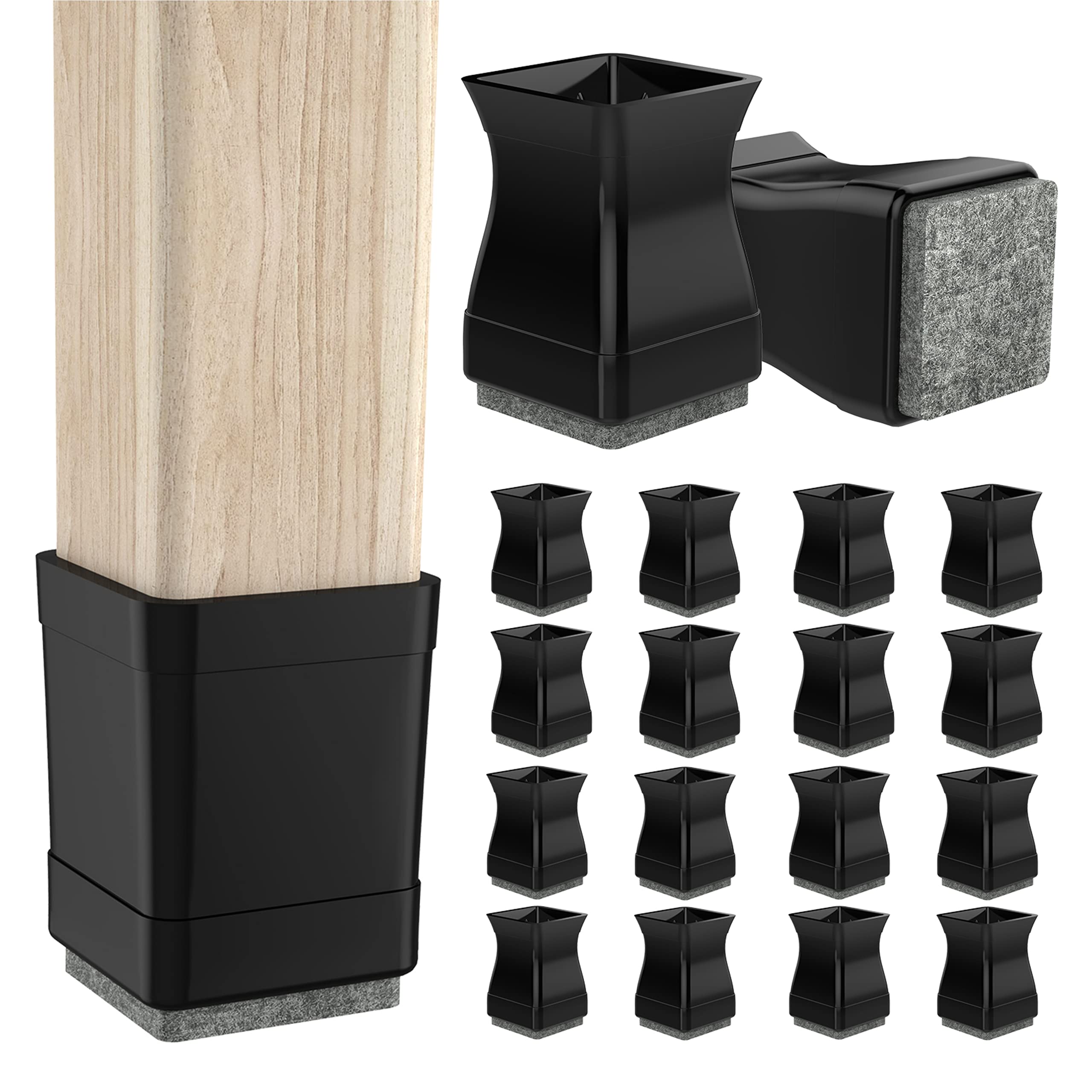 Meubelpoten Versterken Beschermen Houten Buis Verhogen Bekleding Tafelpoten Bekleding Bescherming Meubelstoel Tafelpoot Voeten Glijden Nagelsteun Voet 4 -delig (Kleur: 5 cm, Maat: Diameter 6,5 cm