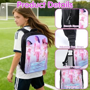 Demon School Bag, 14.5inch Cool Backpack Boys Girls, Kids Lightweight School Bag, Children Rucksack Casual Travel Bag, Adjustable Straps