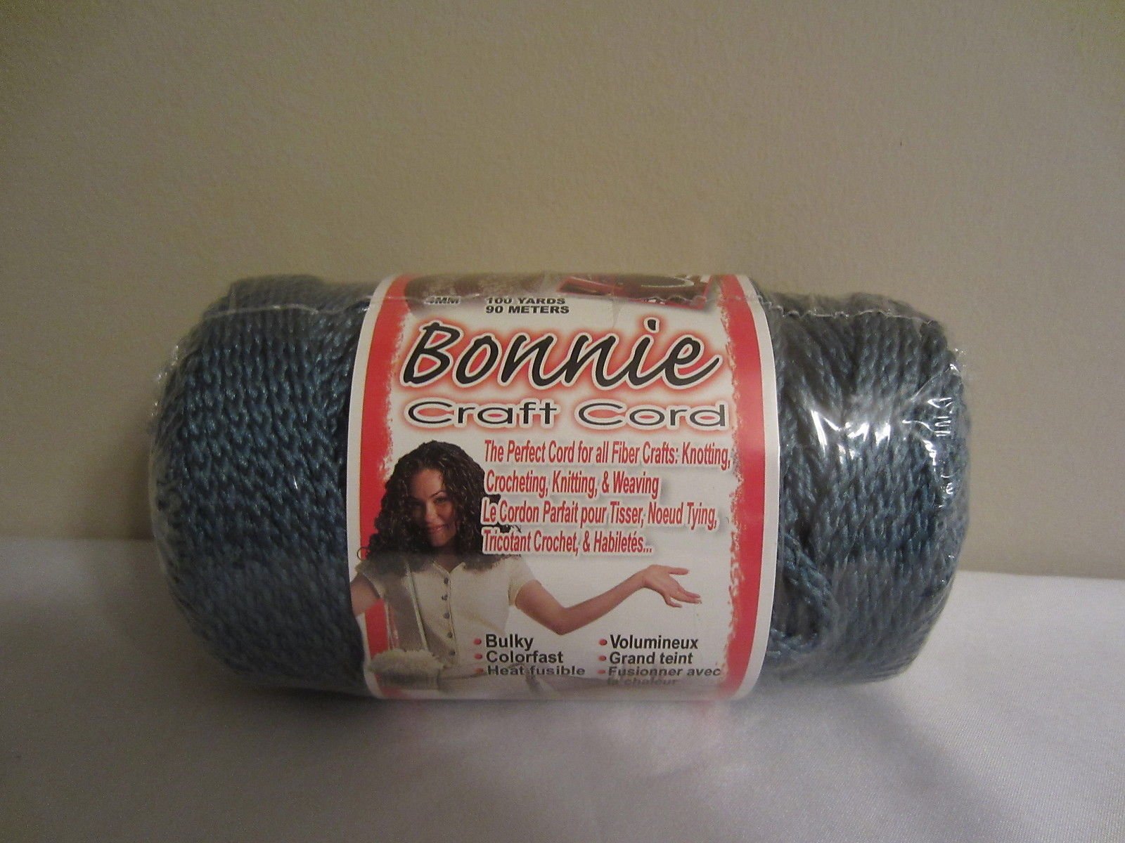 Bulk Buy: Denim Bonnie Braid Macrame Craft Cord 4mm 100yds (2-pack)